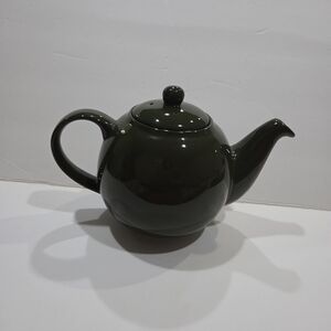 London Pottery Dark Olive Green Ceramic Teapot